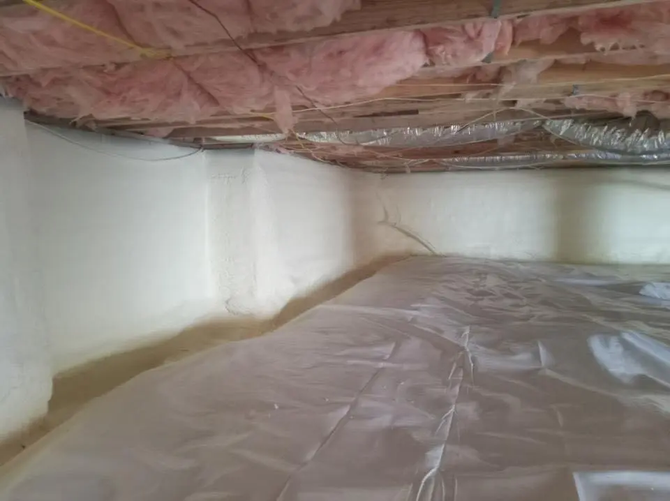 Crawl space encapsulation with closed-cell spray foam for Attic Insulation in Redwood Falls
